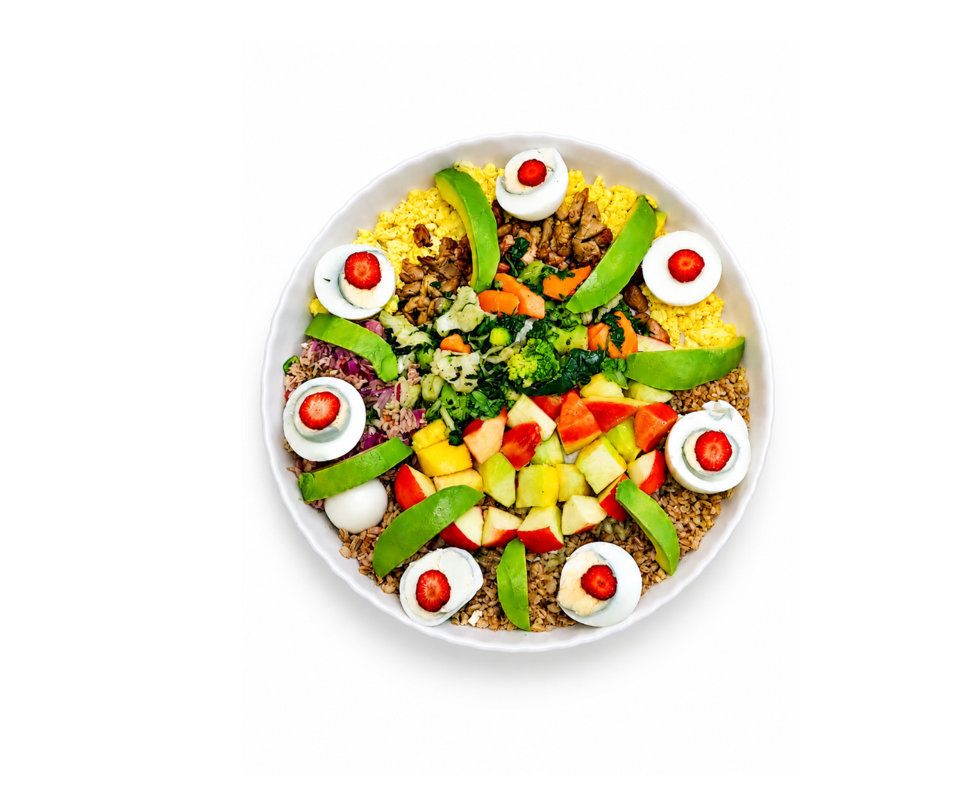 Ras Dashen Platter presented at Dani Juice Bar & Restaurant